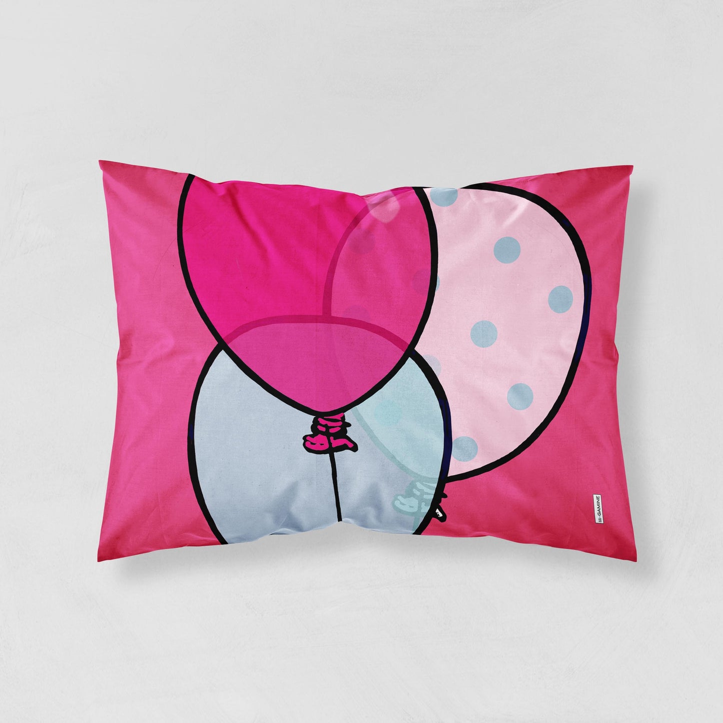  Pink Balloon Pillow Cover by Lili Gamine