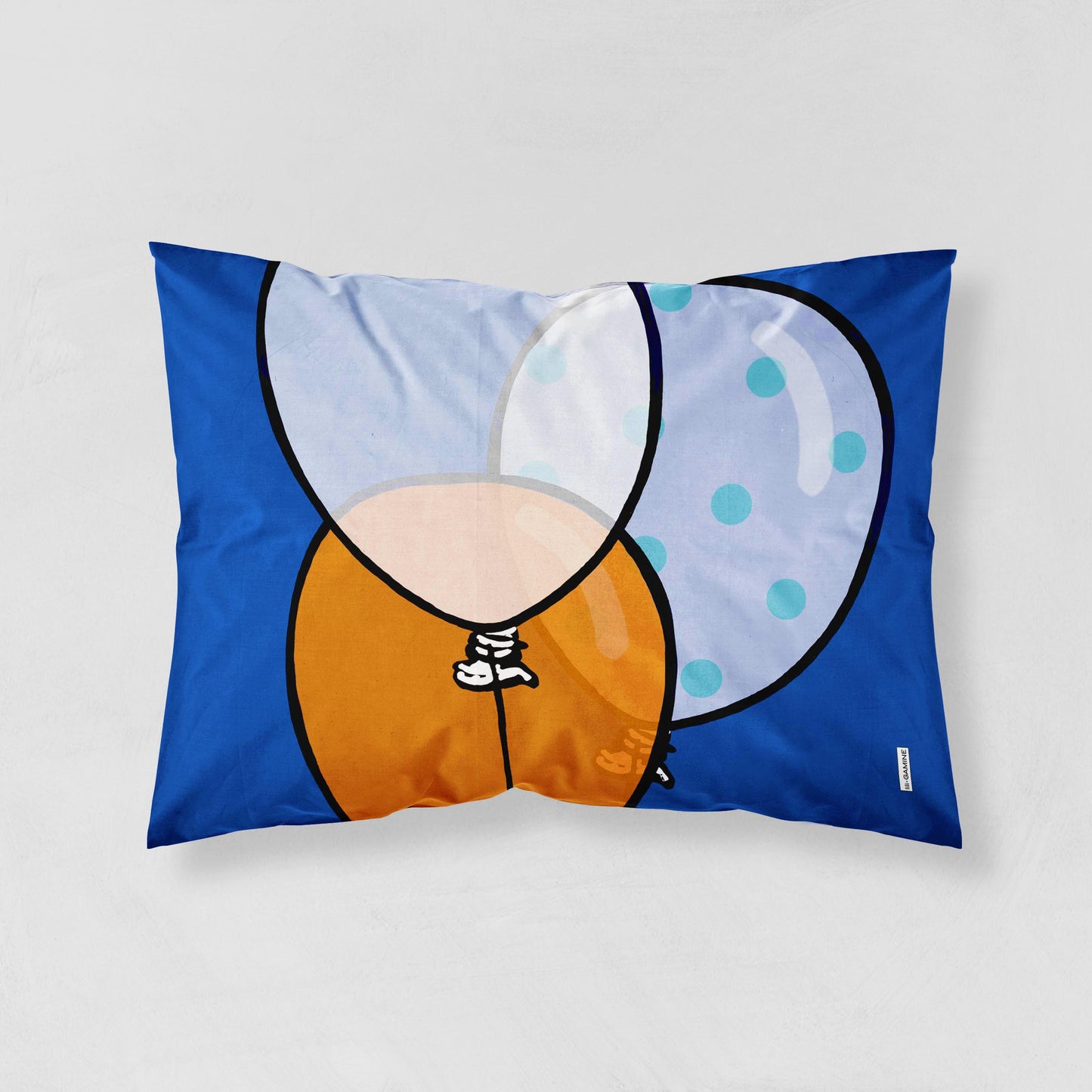 Balloon Illustrations on a Pillow Cover
