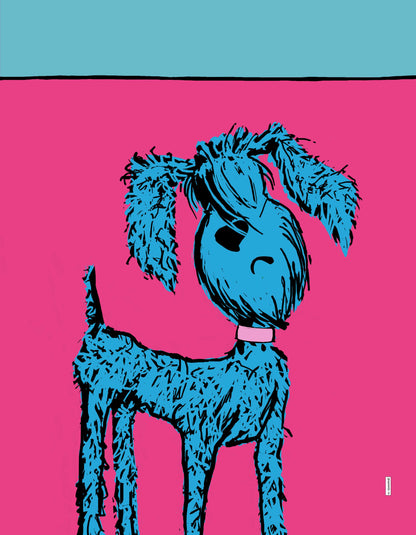 Dog Illustration on a Duvet by Lili Gamine
