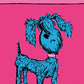 Pink Duvet with Dog Illustration by Lili Gamine